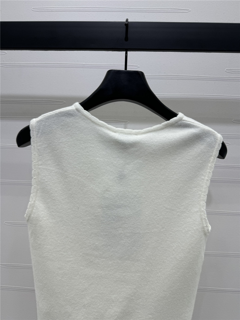 Ch**el v-neck white knit vest