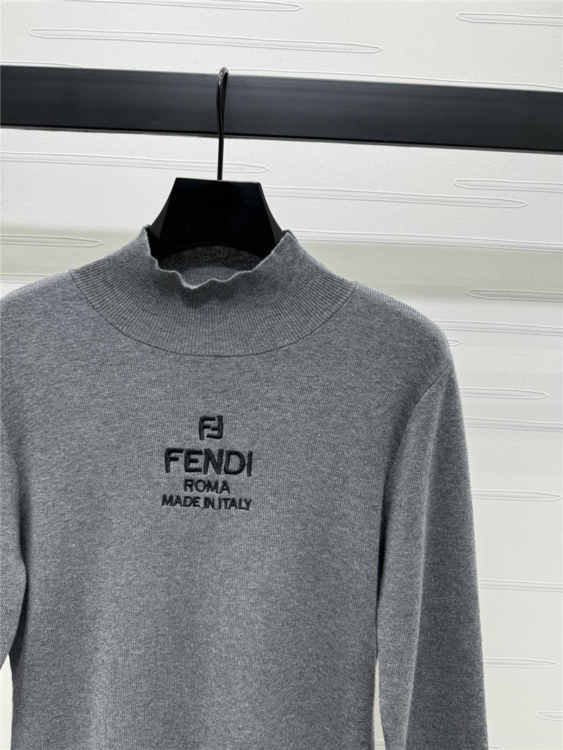 F**di grey mock neck jumper top