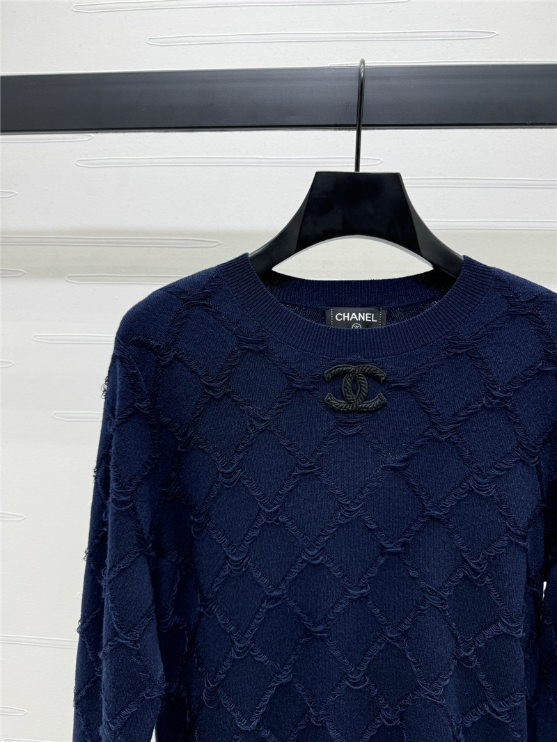 ch**el D1am0nd quilted wool sweater navy