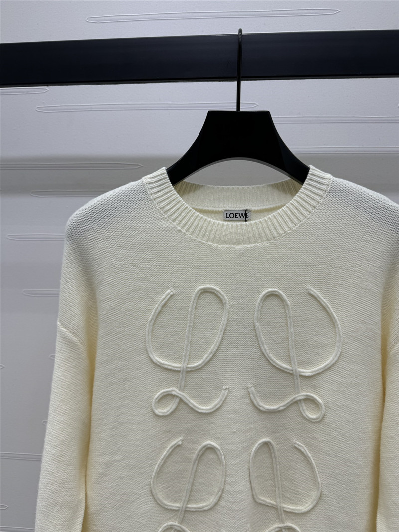 L0ew* anagram wool blend sweater white