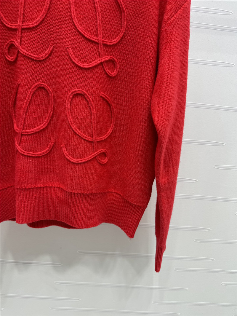 L0ew* anagram wool blend sweater red