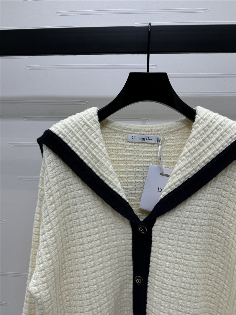j’adore D10r wool cardigan white