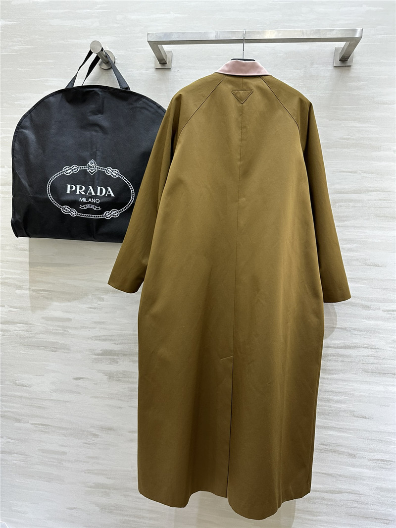 Pra*a lapel long trench coat