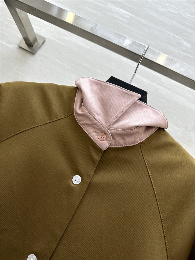 Pra*a lapel long trench coat