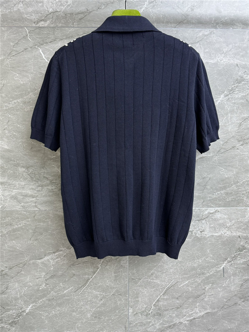 Gvc*1 gg intarsia cotton polo navy