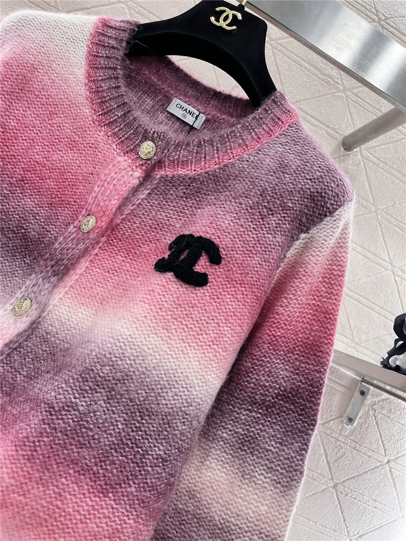 Ch**el gradient pink/purple cardigan