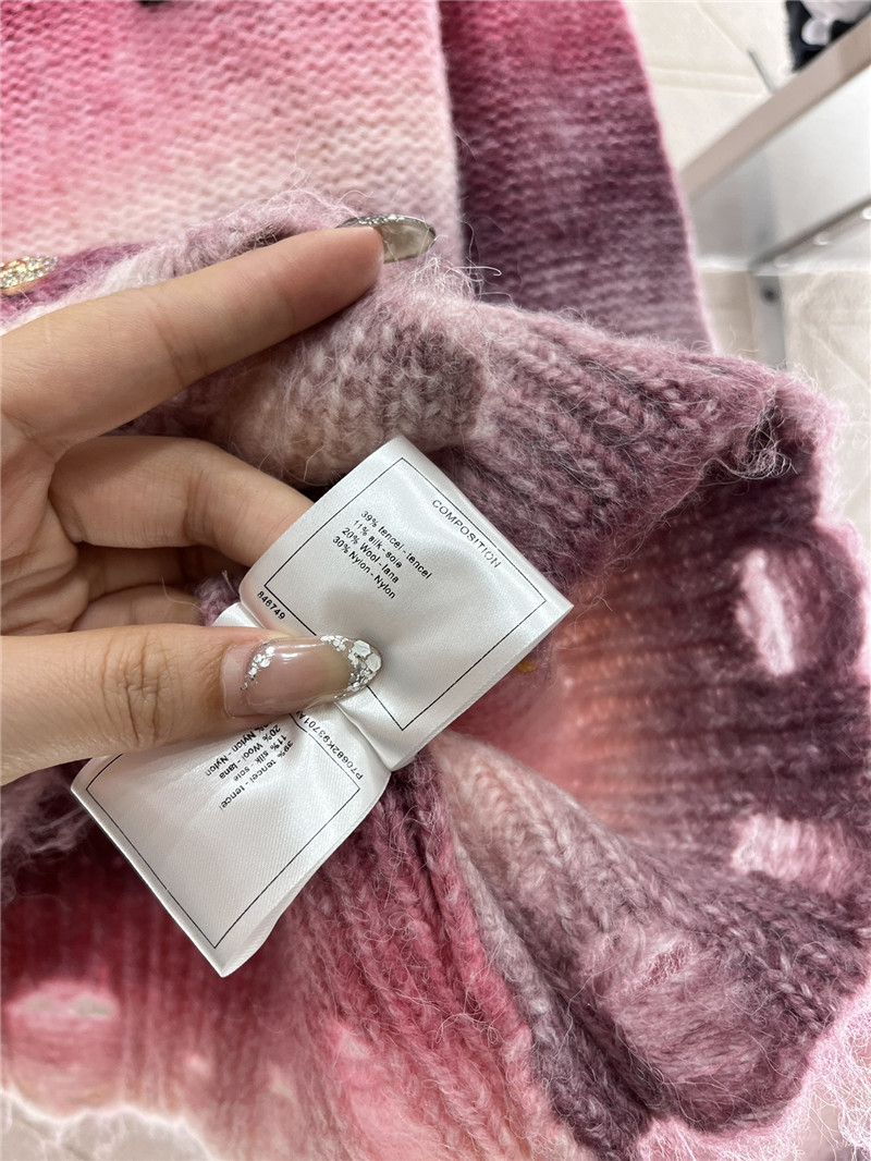 Ch**el gradient pink/purple cardigan