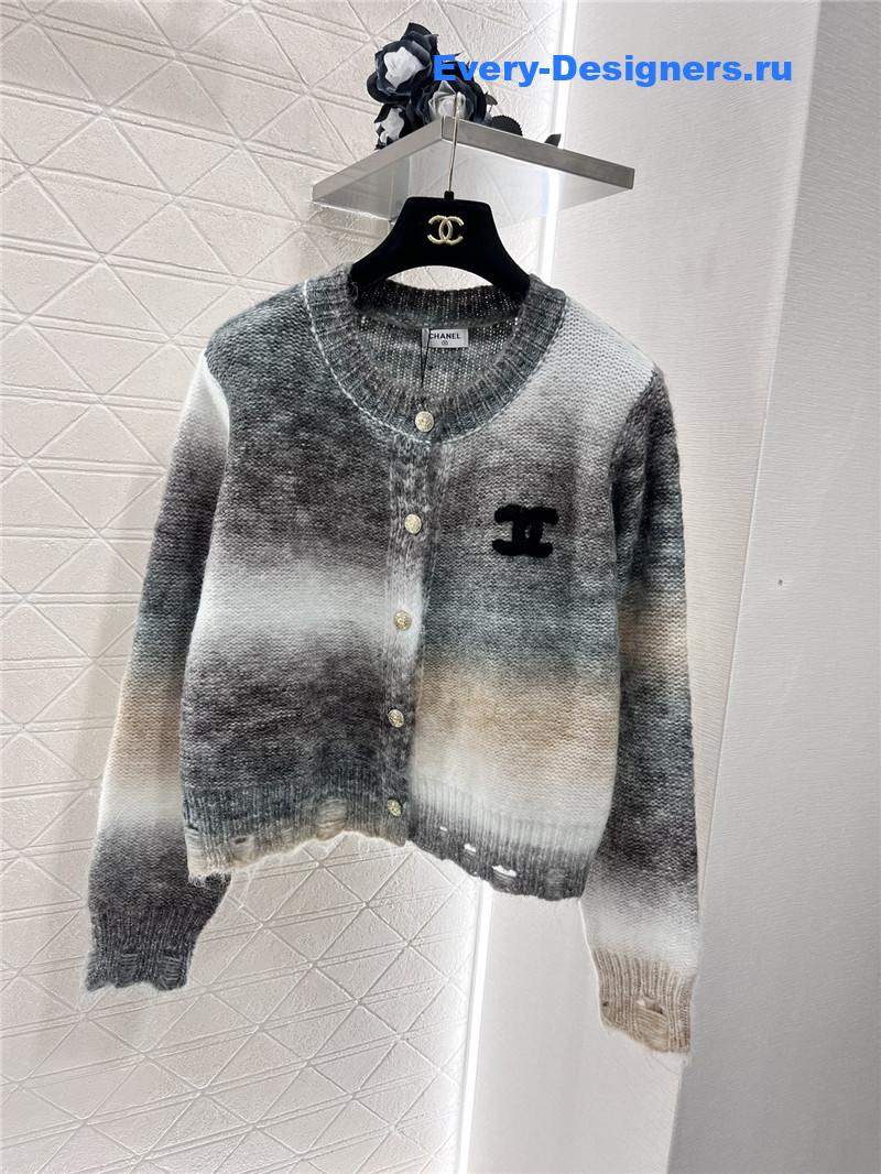Ch**el gradient grey/white cardigan