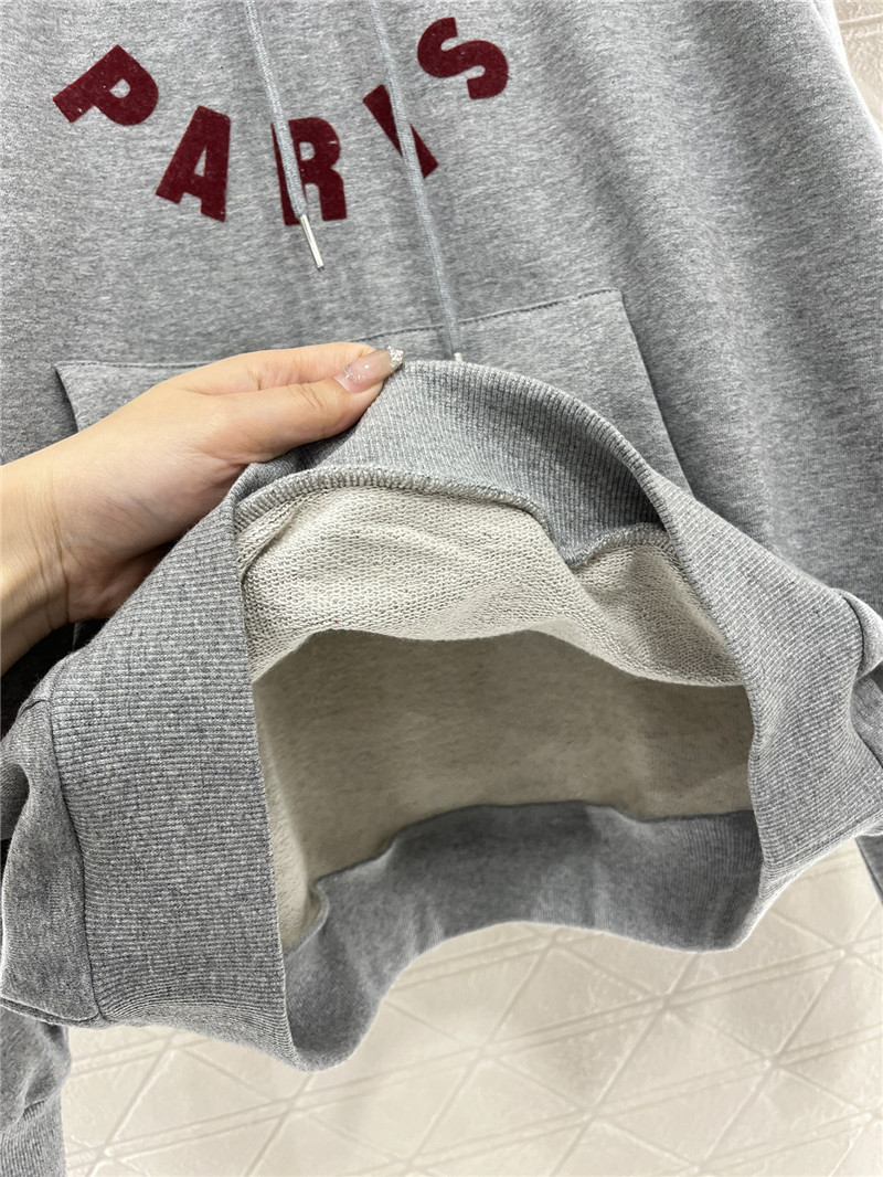 Ce1i*e triomphe cotton fleece hoodie grey