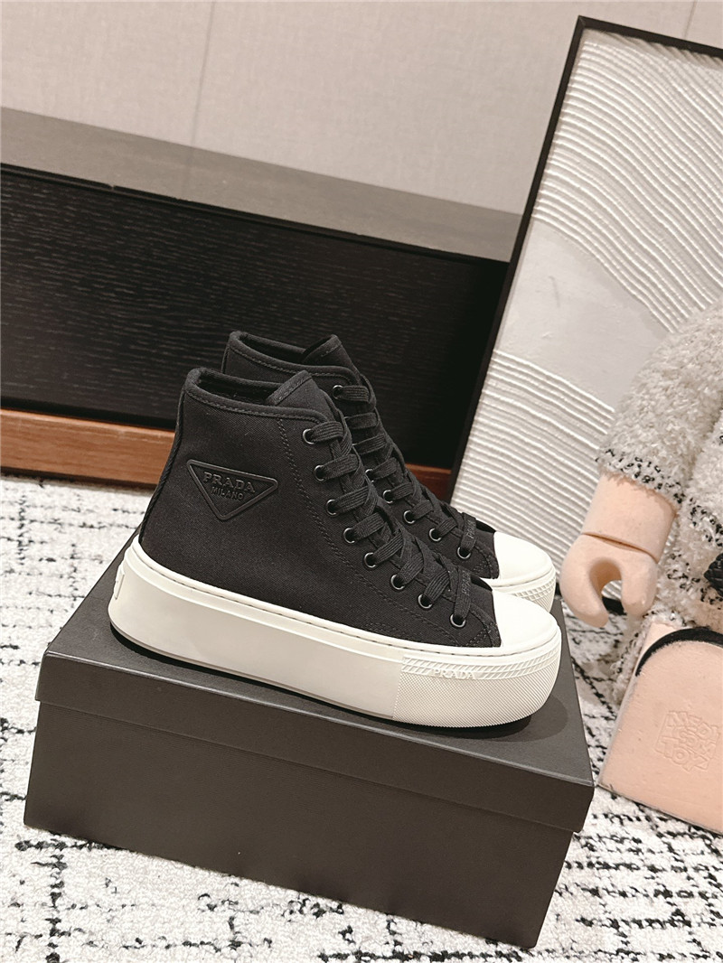 Pra*a high-top canvas sneakers