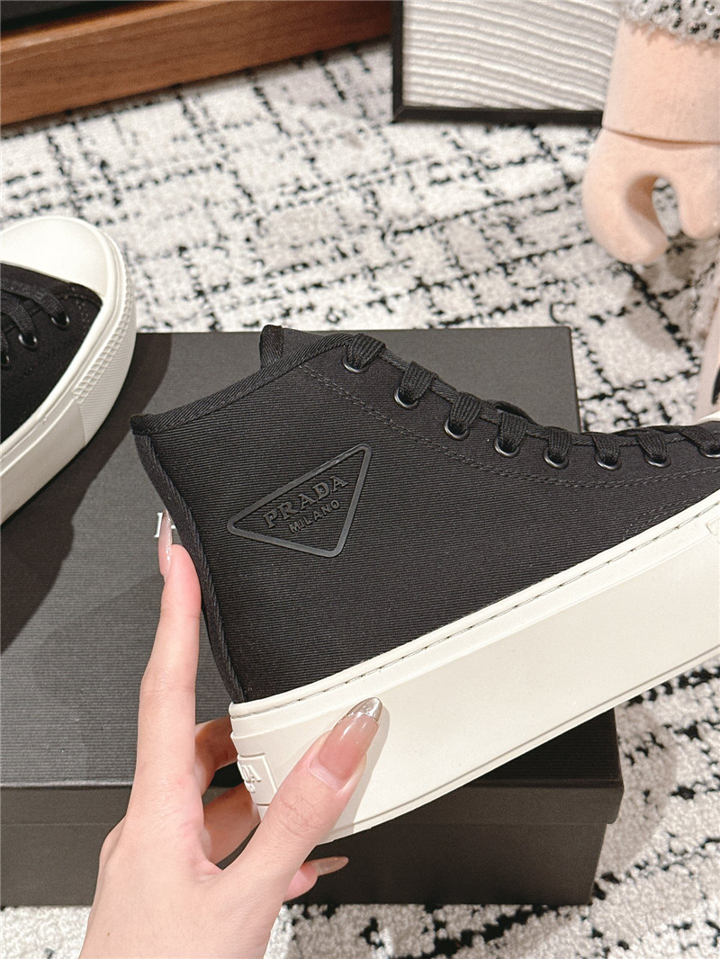 Pra*a high-top canvas sneakers