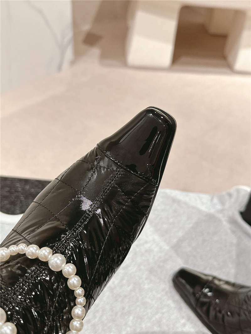 Ch**el waxed leather pearl boots