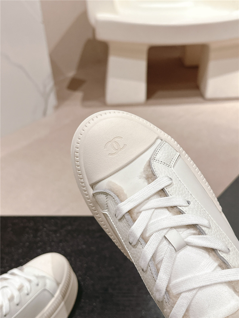 Ch**el winter lace up platform sneakers