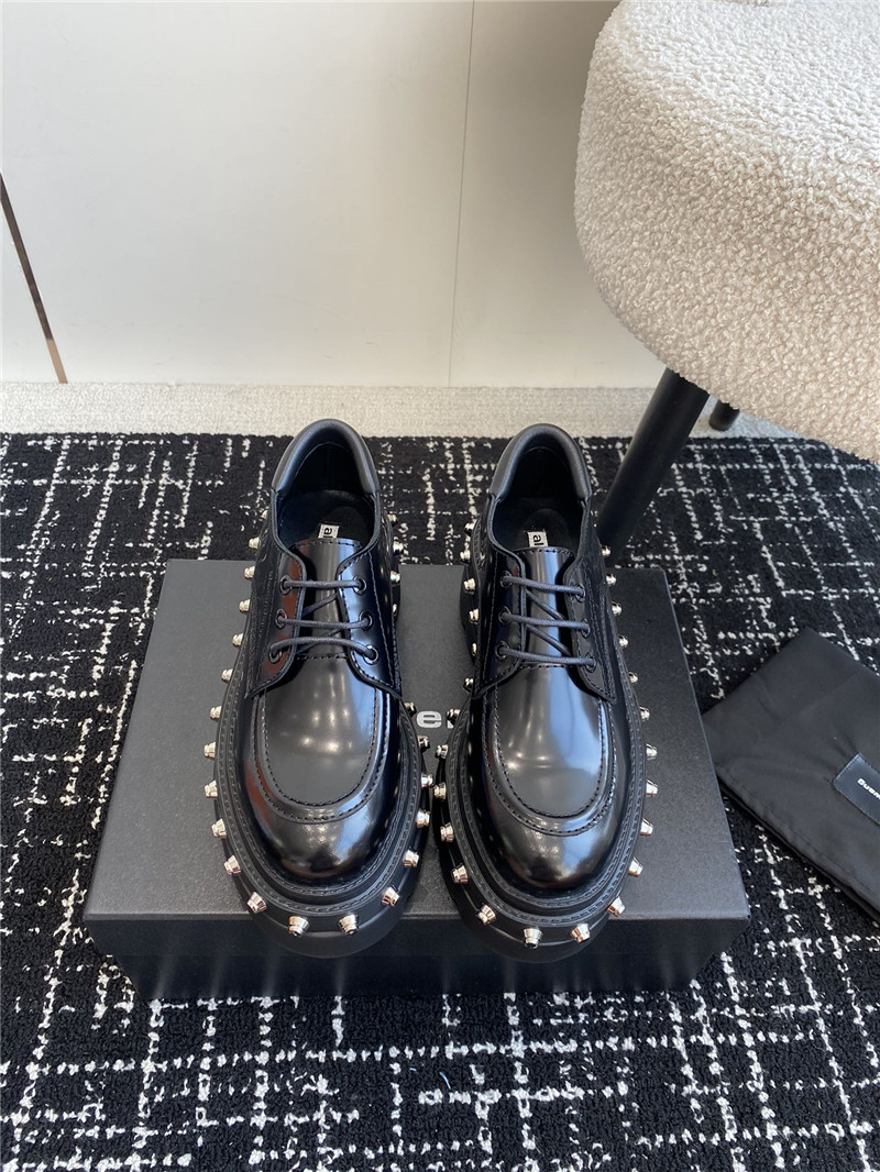 A1exa*der wang atlas derby black calf leather