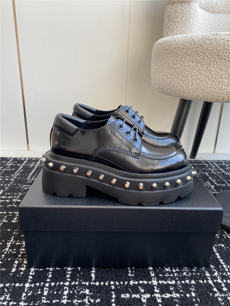 A1exa*der wang atlas derby black calf leather