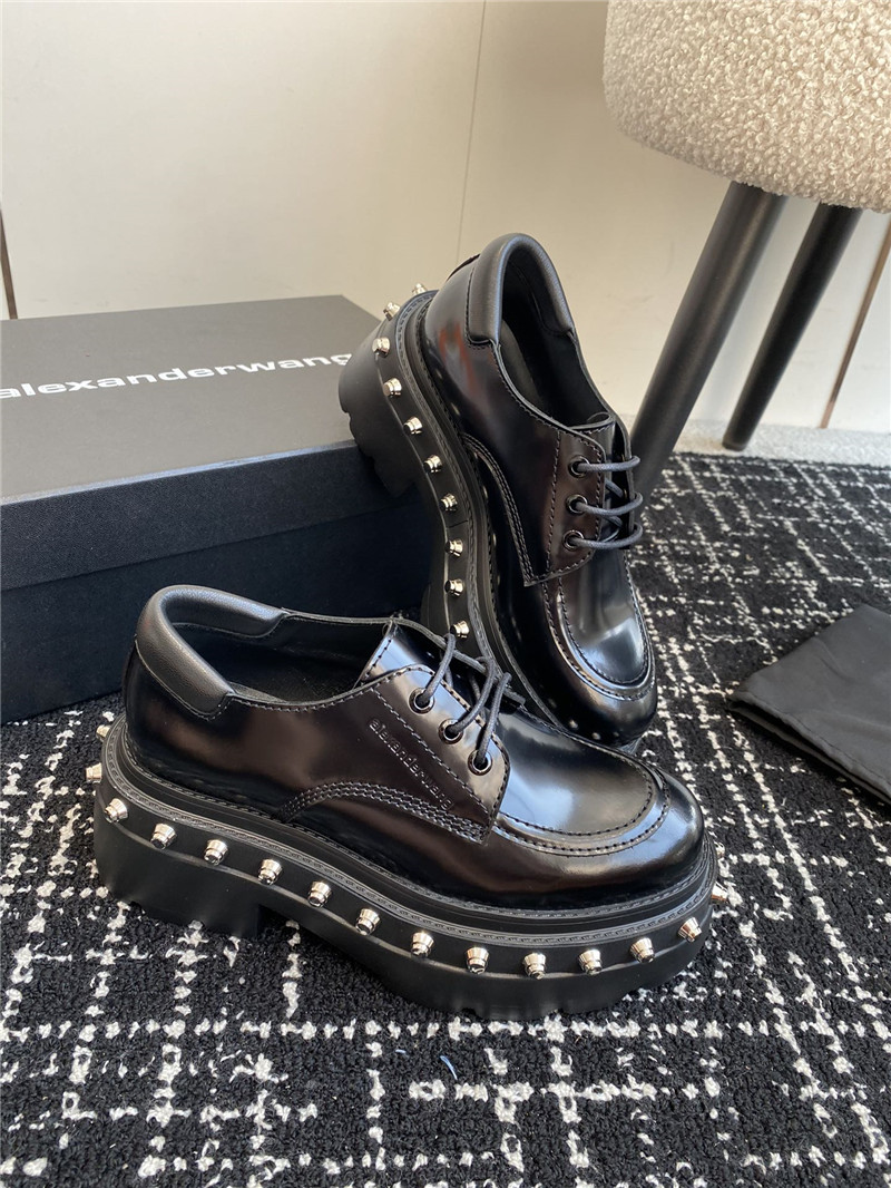 A1exa*der wang atlas derby black calf leather
