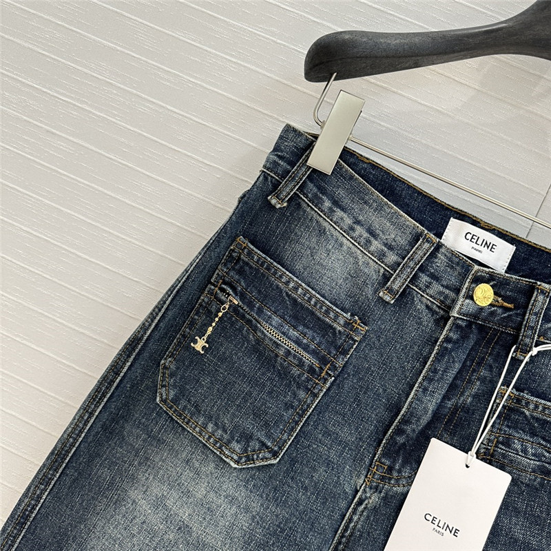 Ce1i*e zip pocket jeans