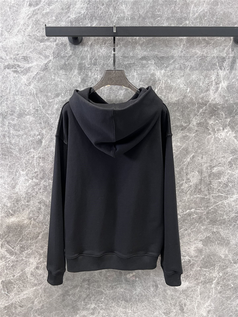 Gvc*1 logo printed cotton hoodie black