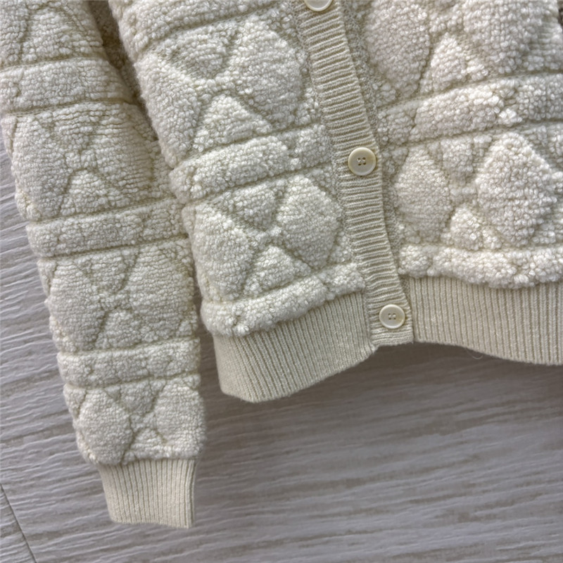 D10r cannage zipped cardigan with hood