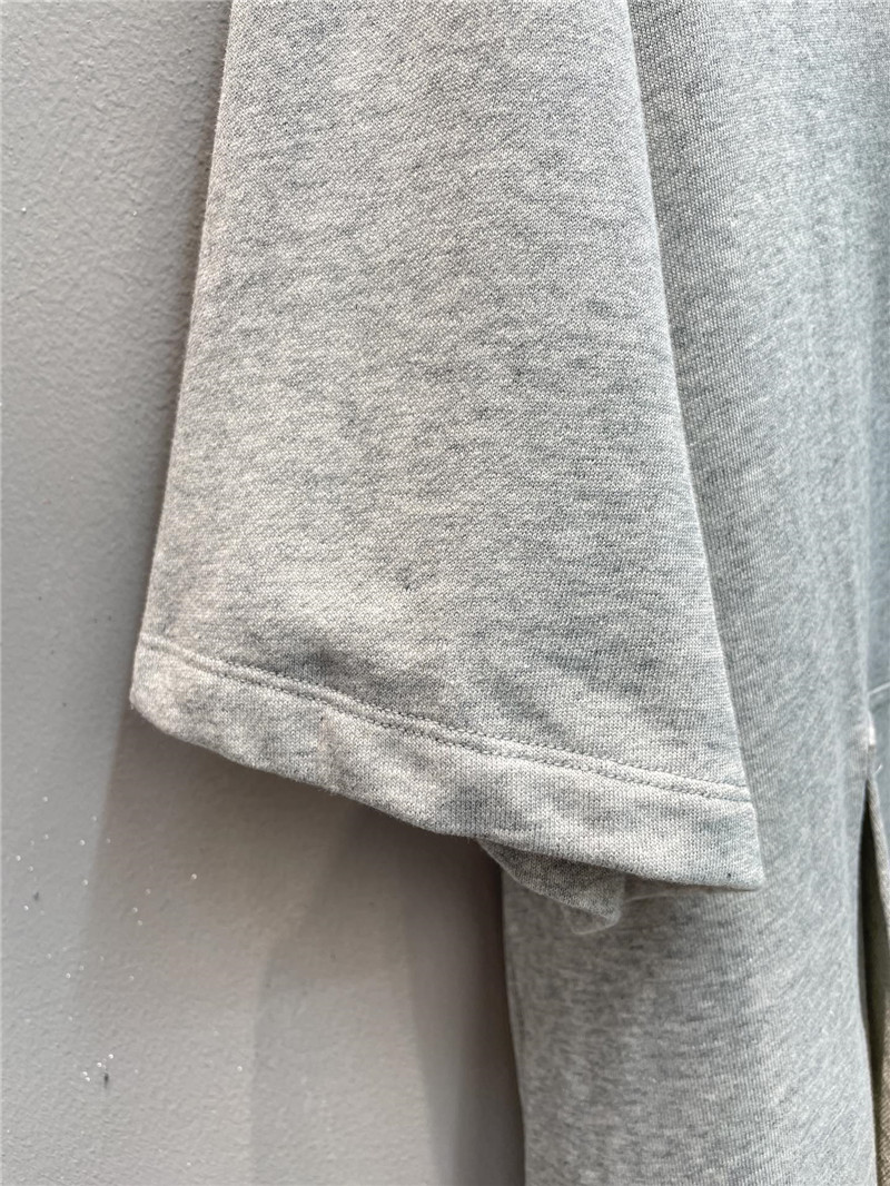 Ce1i*e short sleeve cotton sweatshirt in grey