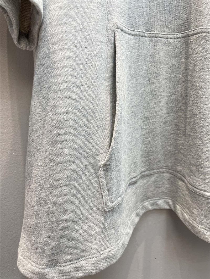 Ce1i*e short sleeve cotton sweatshirt in grey
