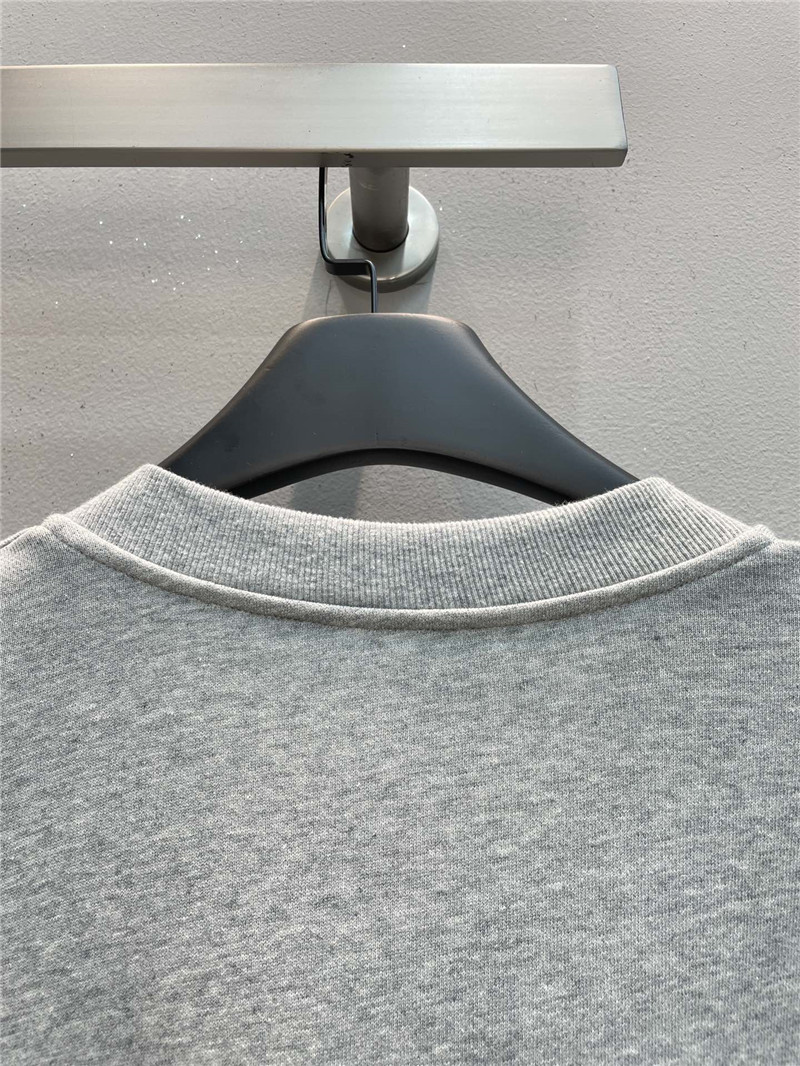 Ce1i*e short sleeve cotton sweatshirt in grey