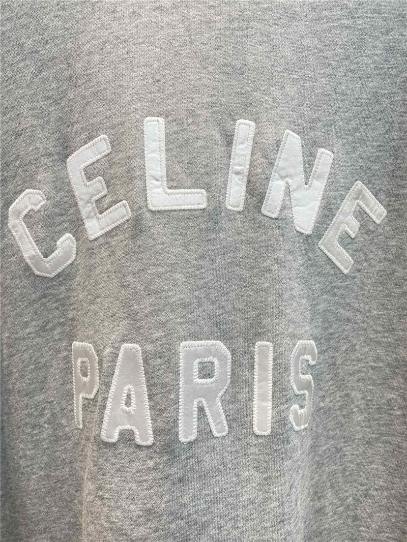 Ce1i*e short sleeve cotton sweatshirt in grey