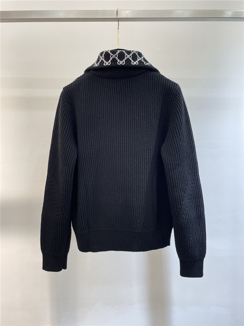 Gvc*1 half-zip wool-blend sweater black