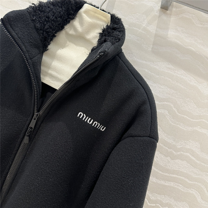 M1um1u woolen cotton coat