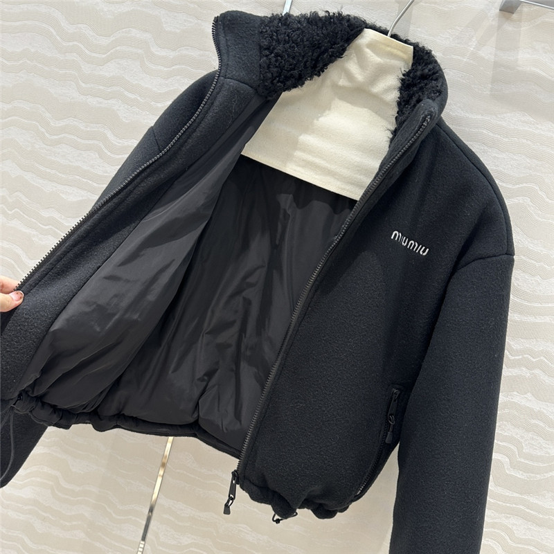 M1um1u woolen cotton coat
