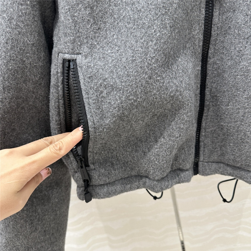 Miu Miu Grey Fleece Down Jacket
