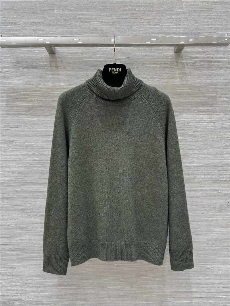 F**di cashmere turtleneck sweater grey