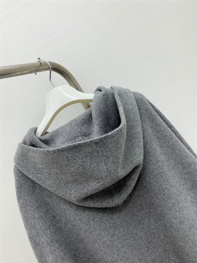 L0ew* hooded wool coat