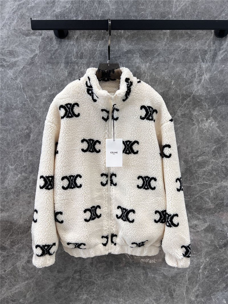 Ce1i*e lambswool zip-up jacket