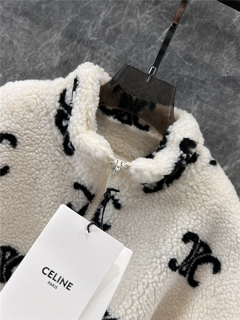 Ce1i*e lambswool zip-up jacket
