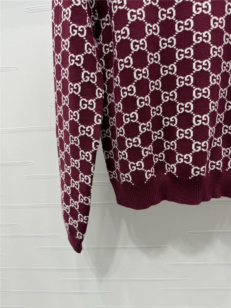 Gvc*1 reversible gg wool sweater bordeaux