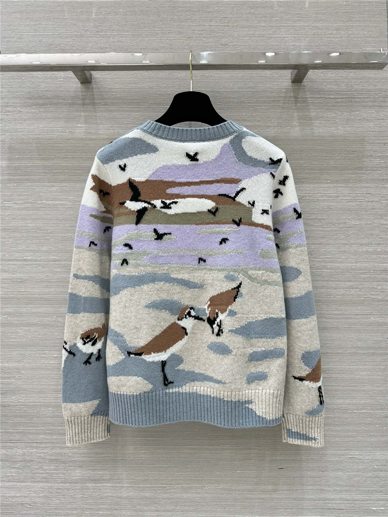 Ch**el seagull intarsia cashmere sweater