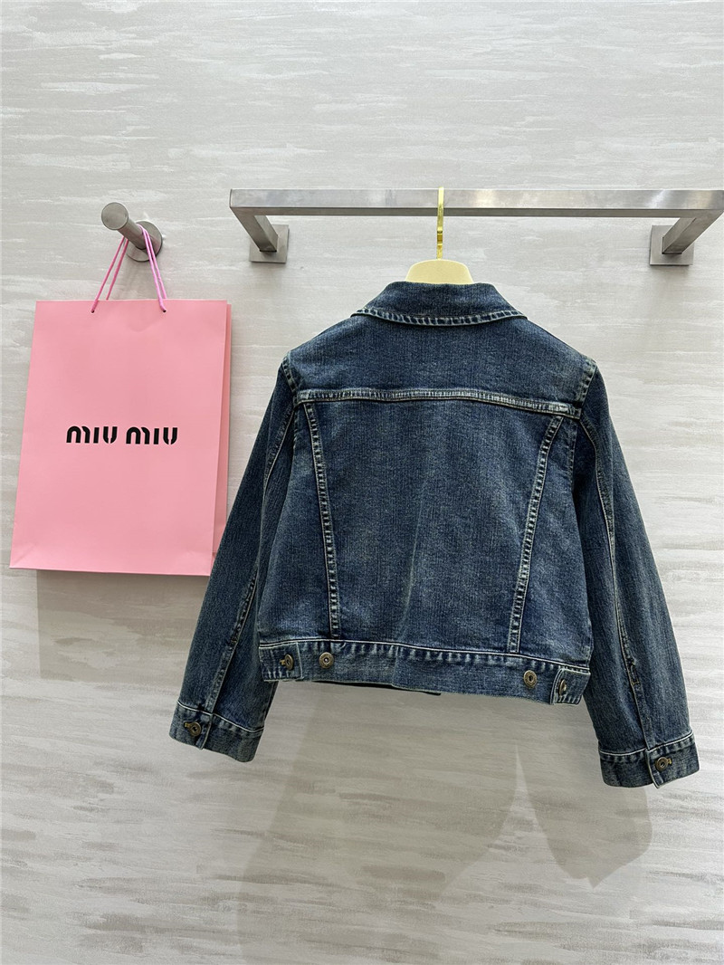 M1um1u retro denim short jacket