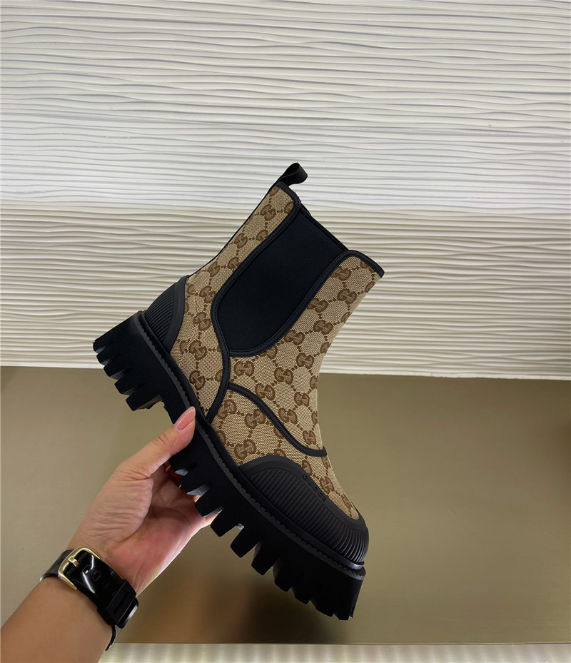 Gvc*1 gg monogram canvas chelsea boots