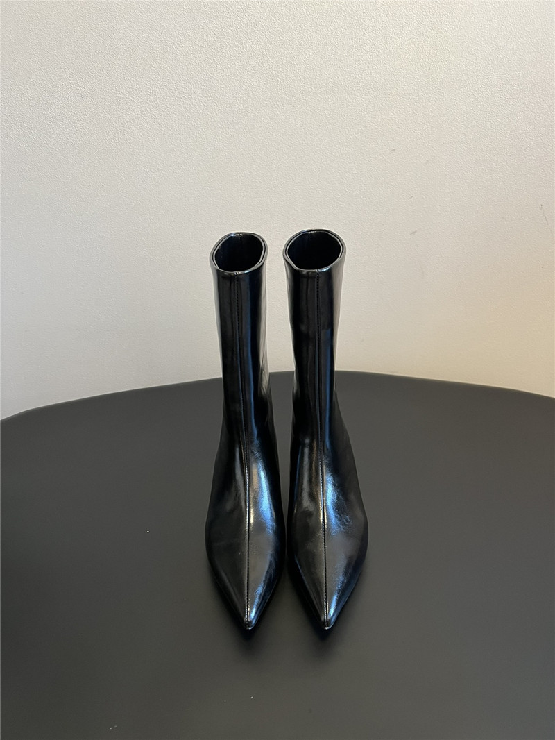 Jil Sander Black Calfskin Heel Boots