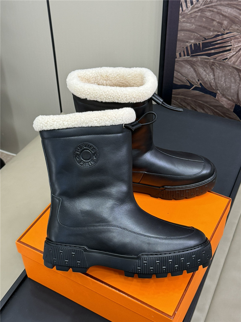 H**me5 journey black leather ankle boots