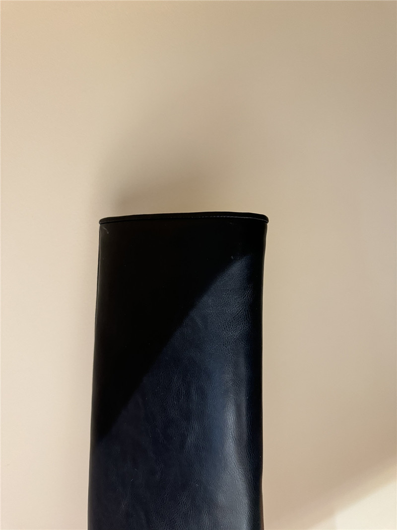 Givenchy Shark Lock Leather Knee-High Boots