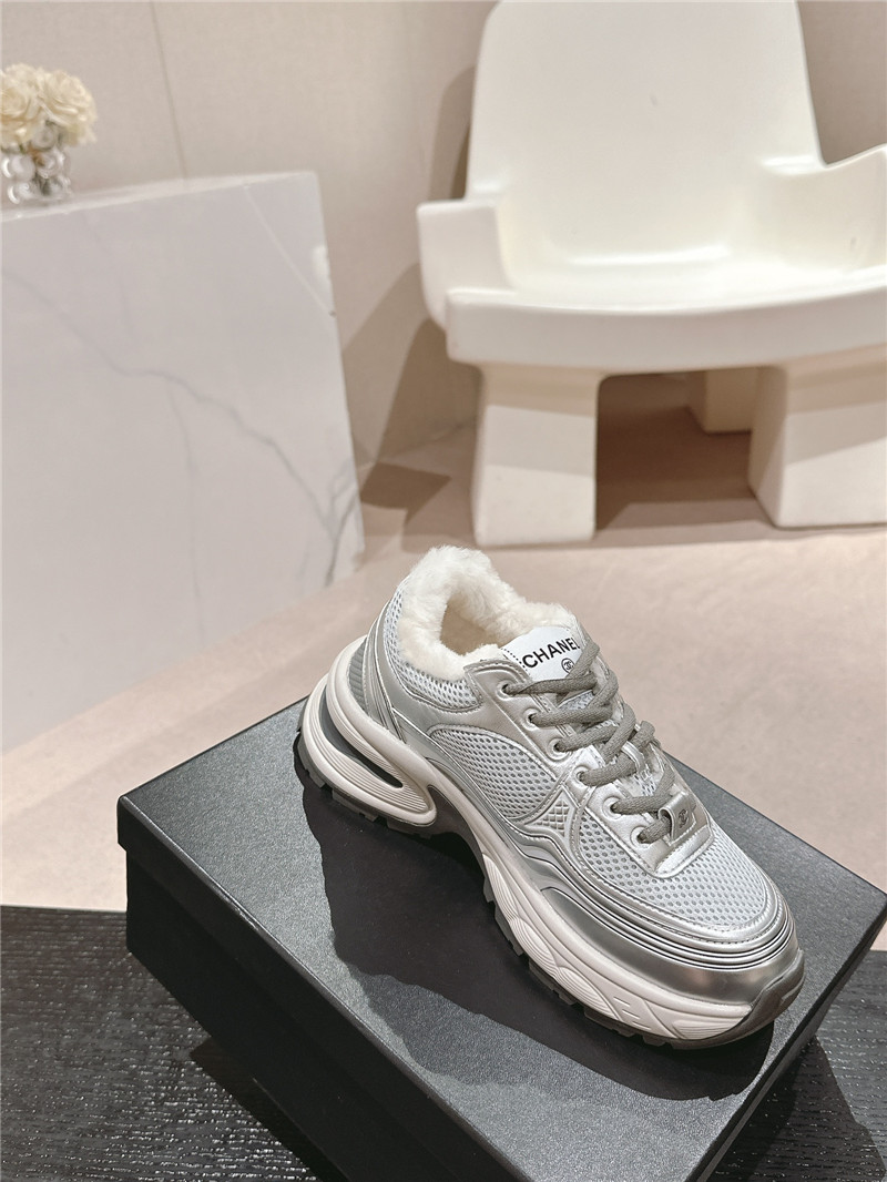 Ch**el logo winter platform sneakers