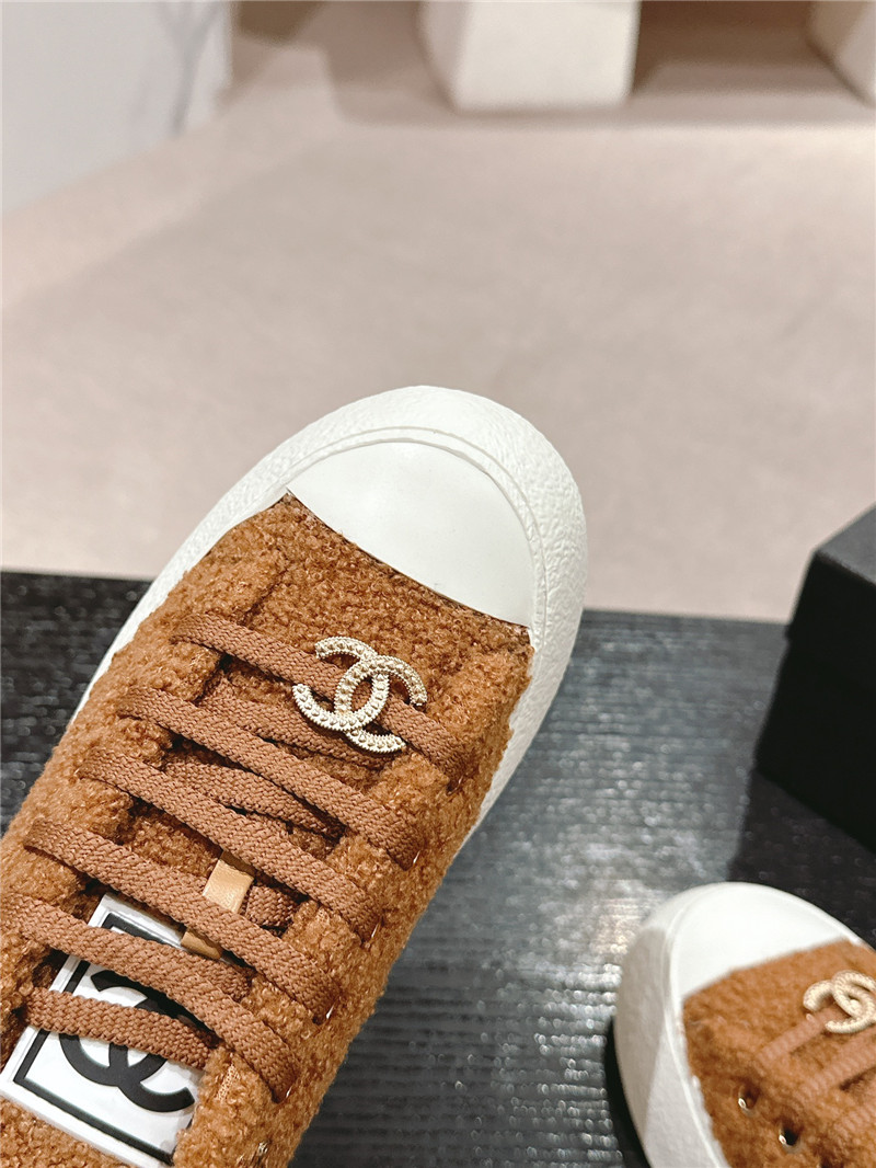 Ch**el wool low top sneakers brown