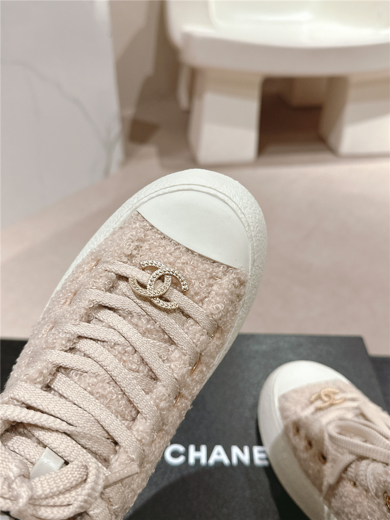 Ch**el high top sneakers beige