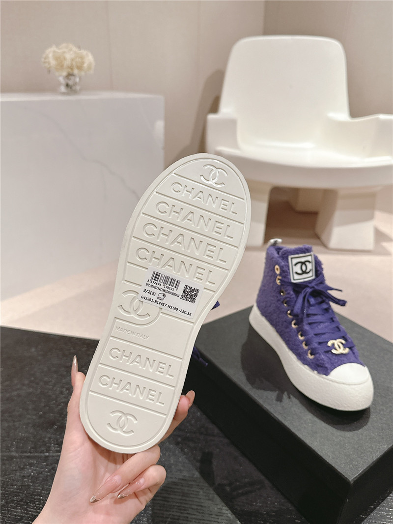 Ch**el high top sneakers purple