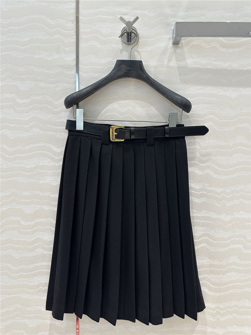 M1um1u midi length pleated skirt