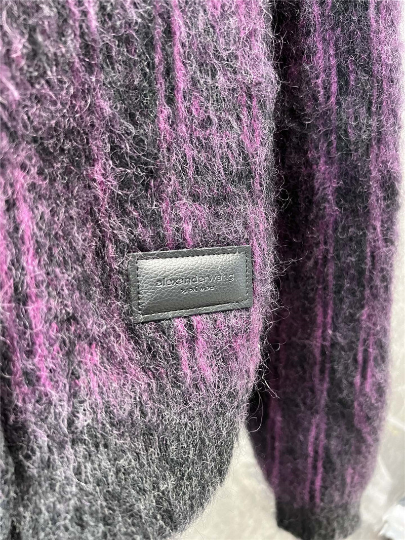 A1exa*der wang plaid mohair cardigan purple