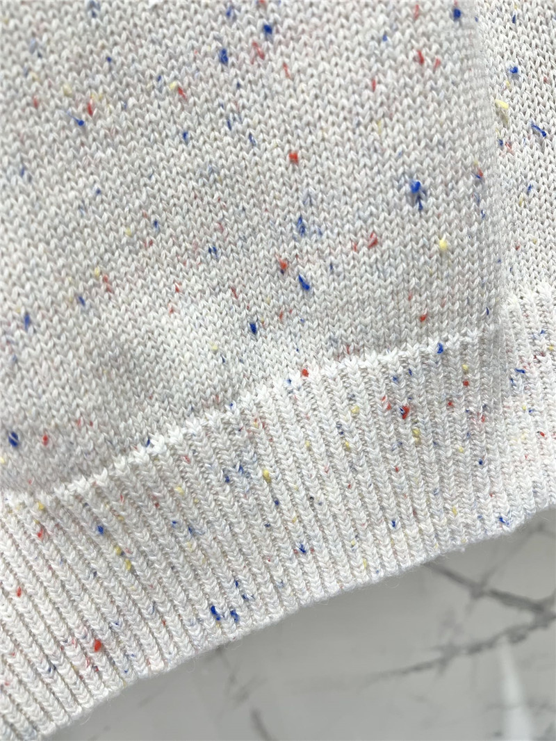 Ch**el white trim wool sweater off-white
