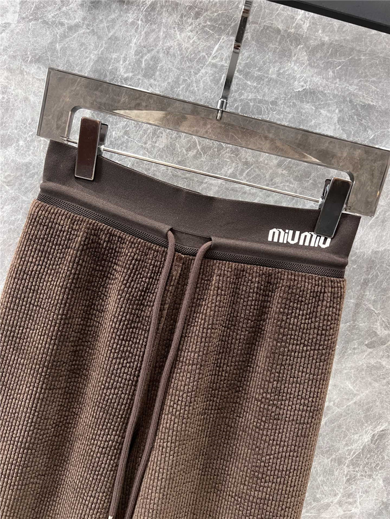 M1um1u wide-leg straight casual pants